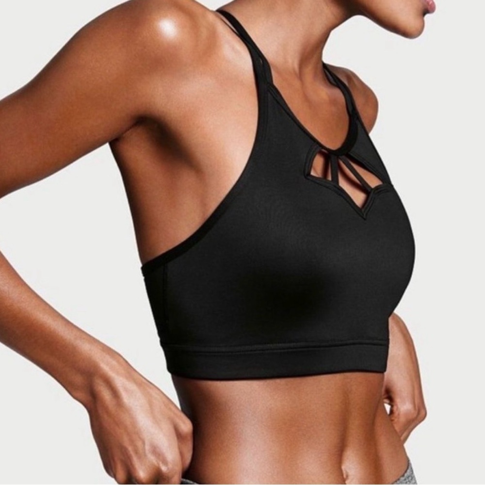 Victoria’s Secret Sport The Show-Off Strappy Wireless Sports Bra Black Size M